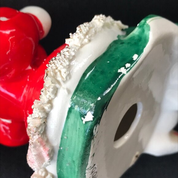 Lefton Spaghetti Trim Santa & Mrs Claus Shelf Sitters - set of 2 - Picture 14 of 16